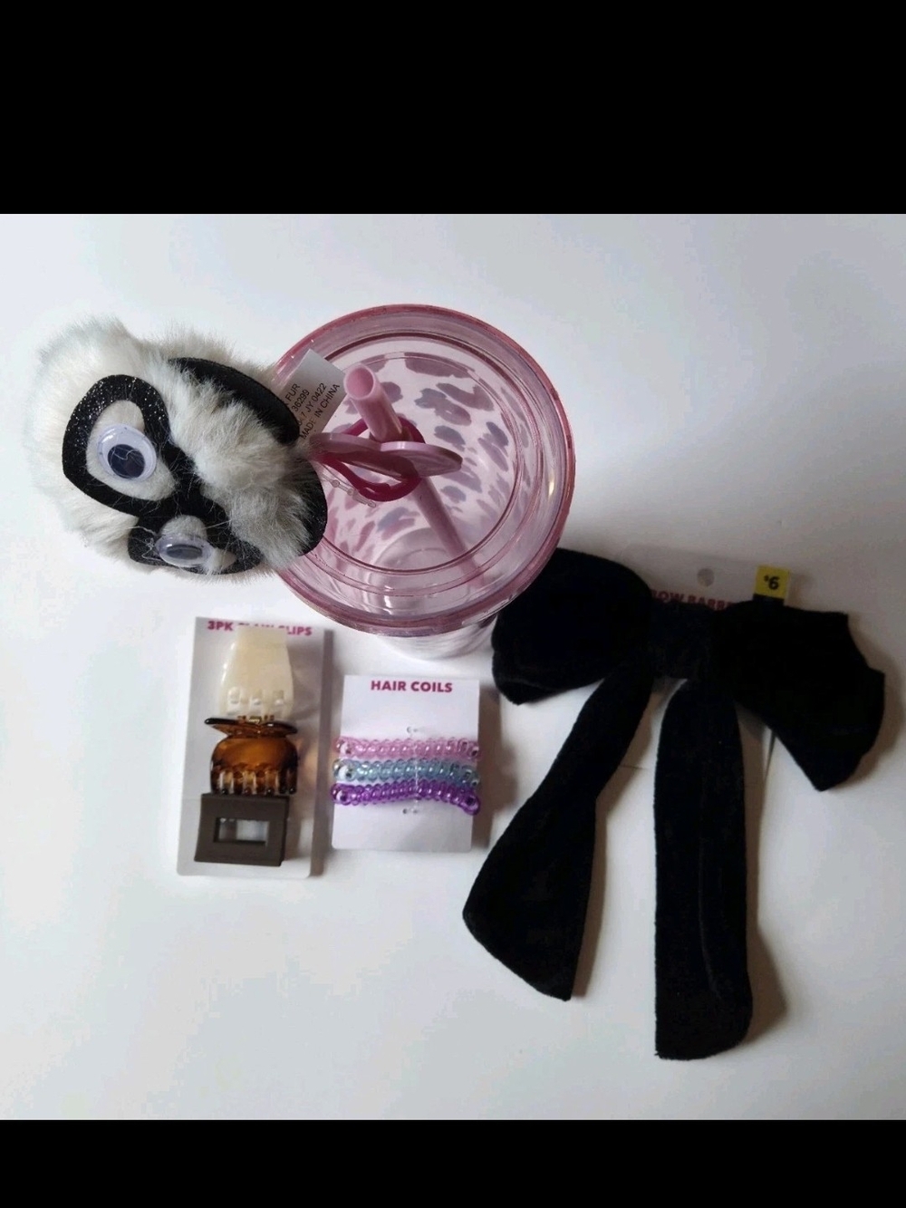 Floral Tumbler and Hair Accessories Bundle Gift Set